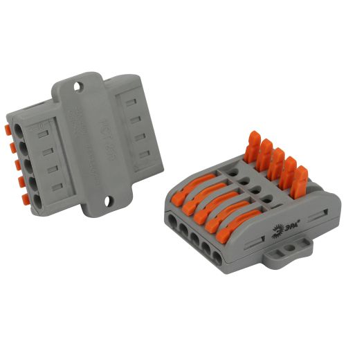 Клемма проходная с монтажн. площадкой 222-2415Р 5п 0.08-2.5/4кв.мм с рычагами NO-225-401 (уп.5шт) Эра Б0067940