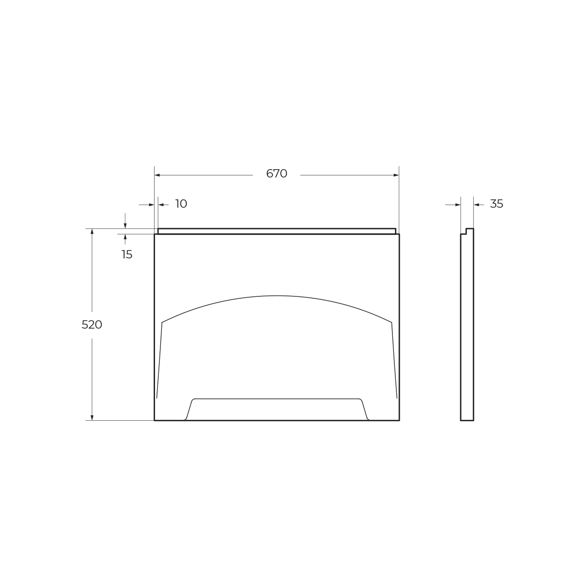 Боковая панель для акриловой ванны с крепежом CEZARES ECO-F-70-SP-W37