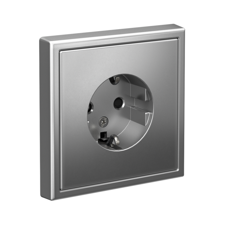 Розетка ArtGallery 16А с заземл. защ. шторки механизм сталь SE GAL000945