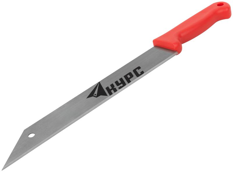 Нож для резки теплоизоляционных плит лезвие 340х50мм высокоуглеродистая сталь пластик. ручка КУРС 10639