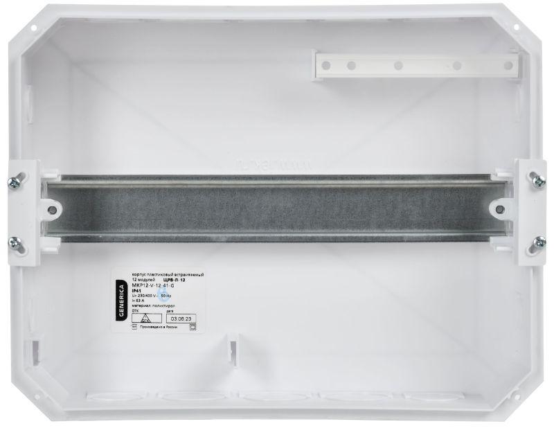 Корпус пластиковый ЩРВ-П-12 бел. дверь IP41 GENERICA MKP13-V-12-41-K01-G