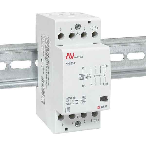Контактор модульный КМ 25А 4NO 230В AC (2 мод.) AVERES EKF km-av-2-25-40-230V