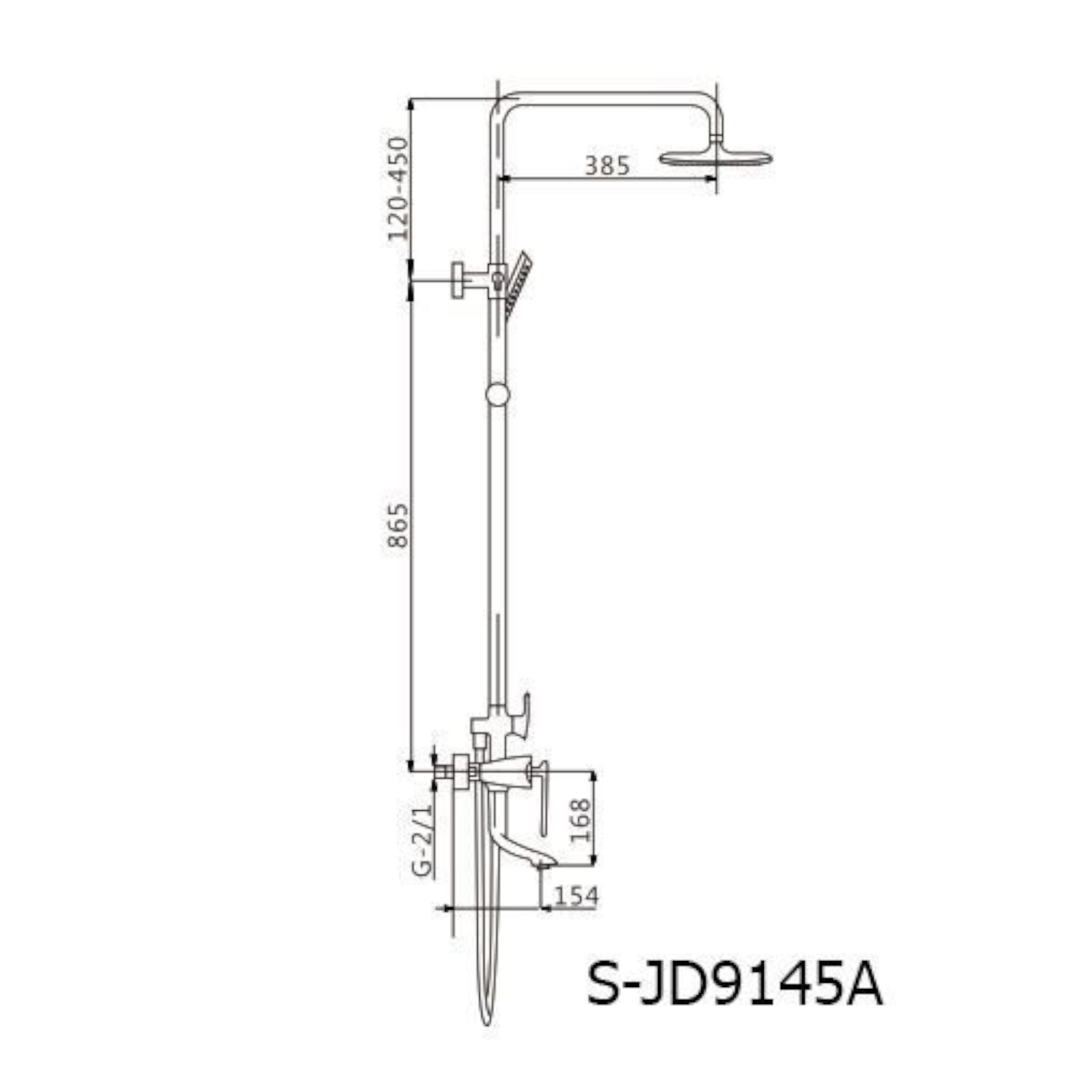 Душевая система Savol S-JD9145AH, черный