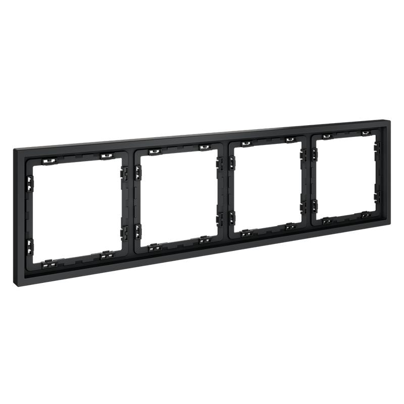 Рамка 4-м S70 пластик. графит Voltum VLS100407