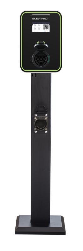 Станция зарядная для электромобилей EVC 22кВт OCPP 1.6J 3ф 380В 32А переменный ток розетка Type2 IP55 коммерческая SmartWatt 4512020470014