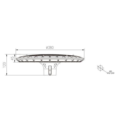 Светильник светодиодный SPP-506-0-30K-060 60Вт 3000К IP65 6000лм КСС Д уличный черн. Эра Б0062730