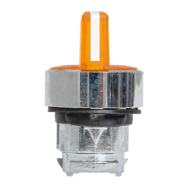 Механизм переключателя исполнительный XB4 IP65 на 3 положения возвратный без фиксации с подсветкой с короткой ручкой желт. EKF XB4BD3L-Y-65