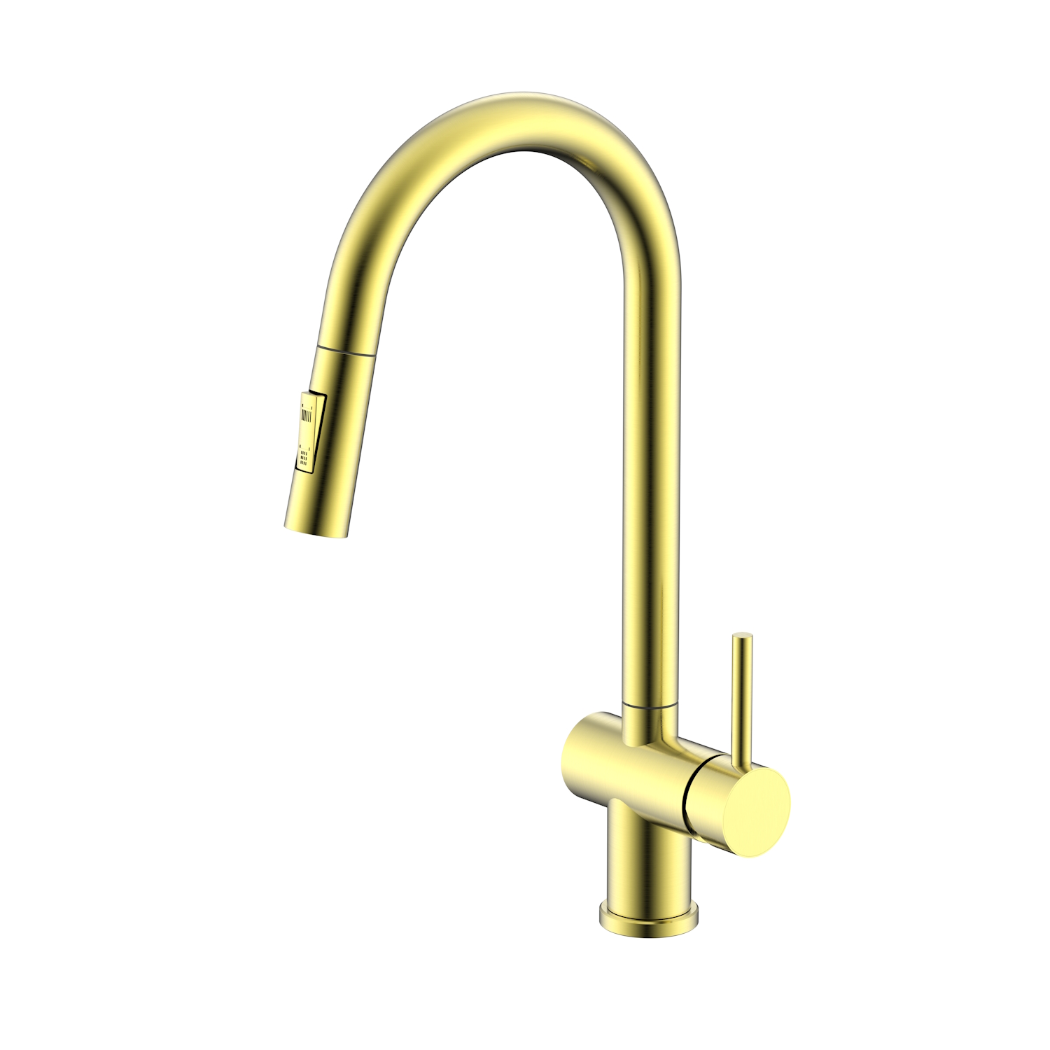 Смеситель для кухни с выдвижным изливом Splenka S204.49.03, золотой сатин