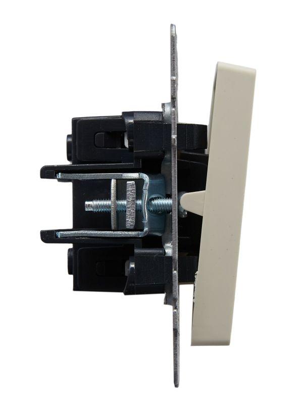 Выключатель проходной 1-кл. СП BRITE ВС10-1-7-БрКр 10А с индик. механизм беж. IEK BR-V12-1-10-K10