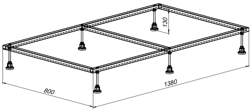 Каркас для поддона Aquanet AQUANET 138х80