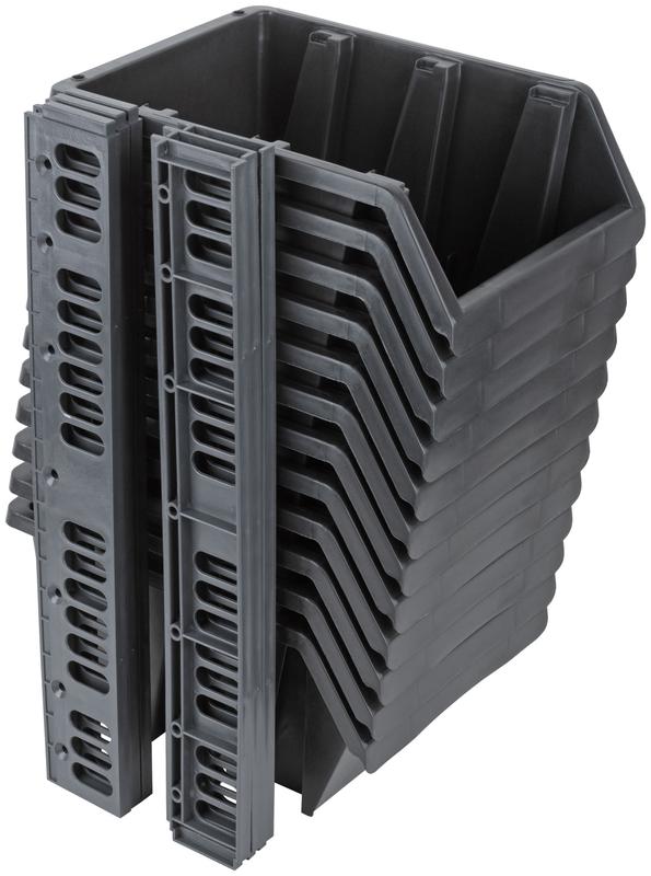 Набор лотков для крепежа (12шт лотков 225х125х125мм+6шт планок) черн. MOS 65702М