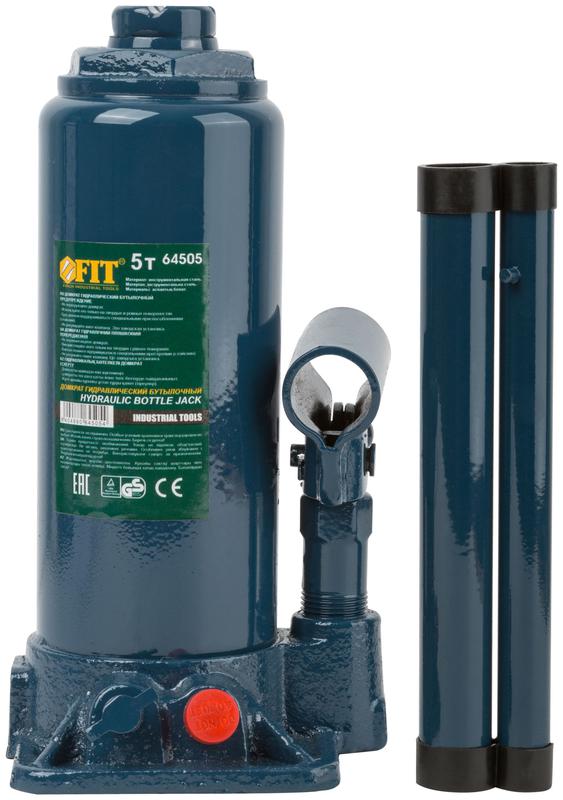 Домкрат гидравлический бутылочный 5т FIT 64505