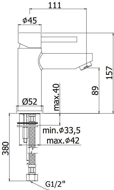 Смеситель для раковины Paffoni Stick SK071HCR