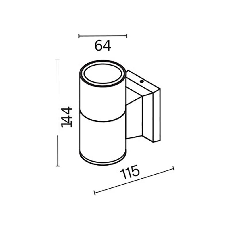 Светильник Bowery 1х50Вт GU10 IP54 бра настен. Maytoni O574WL-01B