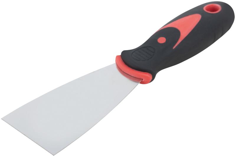 Шпатель 2дюйм (50мм) прорезиненная ручка нерж. сталь КУРС 06703