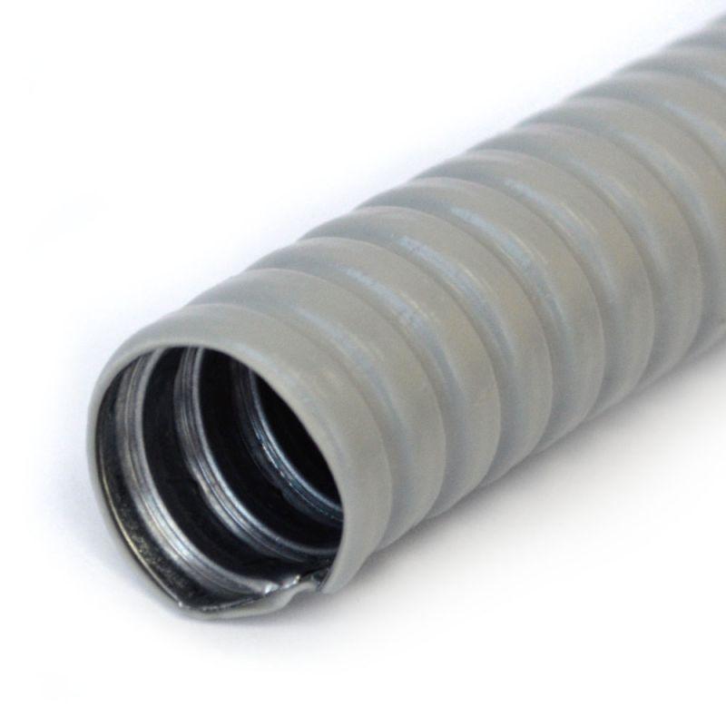 Металлорукав в ПВХ изоляции Р3-ЦП-НГ-32 сер. (уп.25м) Промрукав PR04.0475