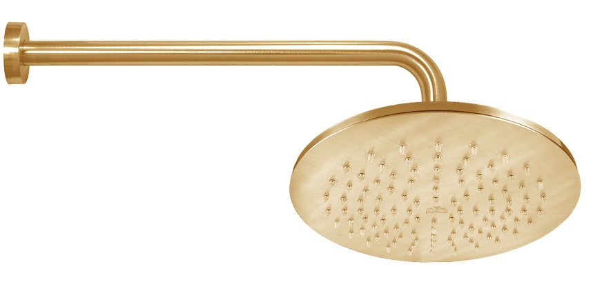 Настенное крепление верх. Душа LUSSO 400мм, Золото медовое брашированное, ZSOF034HGSP
