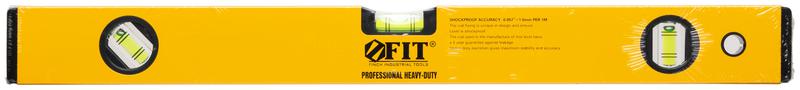 Уровень "Стайл" 3 глазка фрезер. рабочая грань шкала профи 500мм корпус усиленный желт. FIT 18205