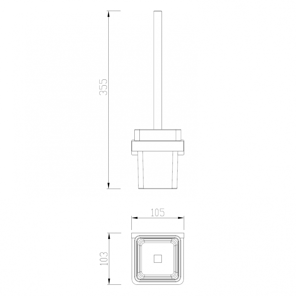 Щетка для туалета ABBER Westen AA1732G золото матовое