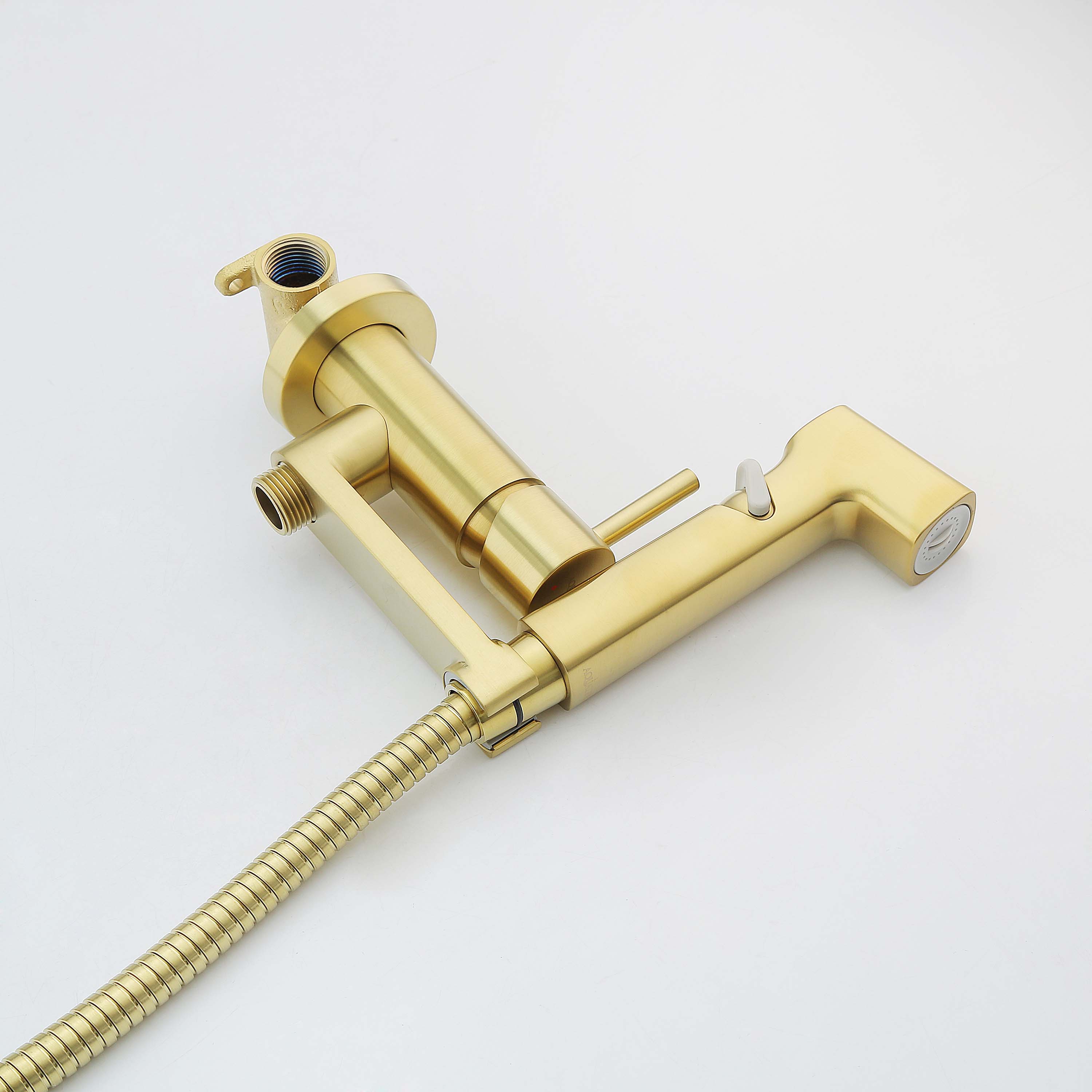 Комплект для гигиенического душа Aquatek НИКА встроенный (смеситель + гигиеническая лейка + шланг) AQ1819BG    золото шлифованное