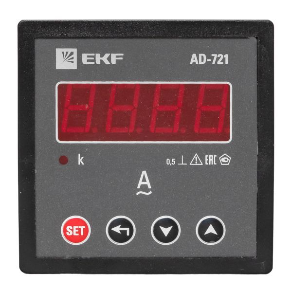 Амперметр цифровой AD-721 1ф на панель 72х72 EKF ad-721