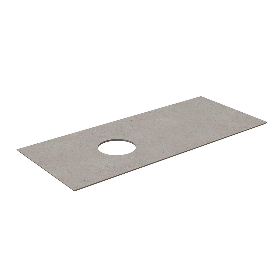 Столешница MAGICA Риккарди 120 см, серая матовая (без отв. под смеситель)