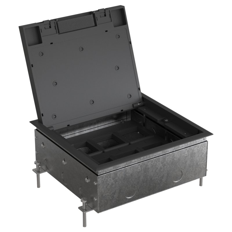 Люк MultiDesk MDK10 на 12мод. IP40 с монтажной коробкой для бетонных полов SE MDK10212