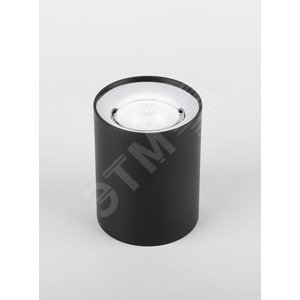 Подсветка накладной, GU10, D80*100мм, черный/хром (50/900)