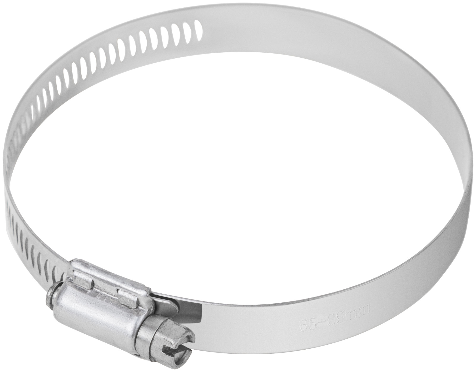 Хомут обжимной просечной, ширина 12,7 мм, нерж.сталь  65-89 мм