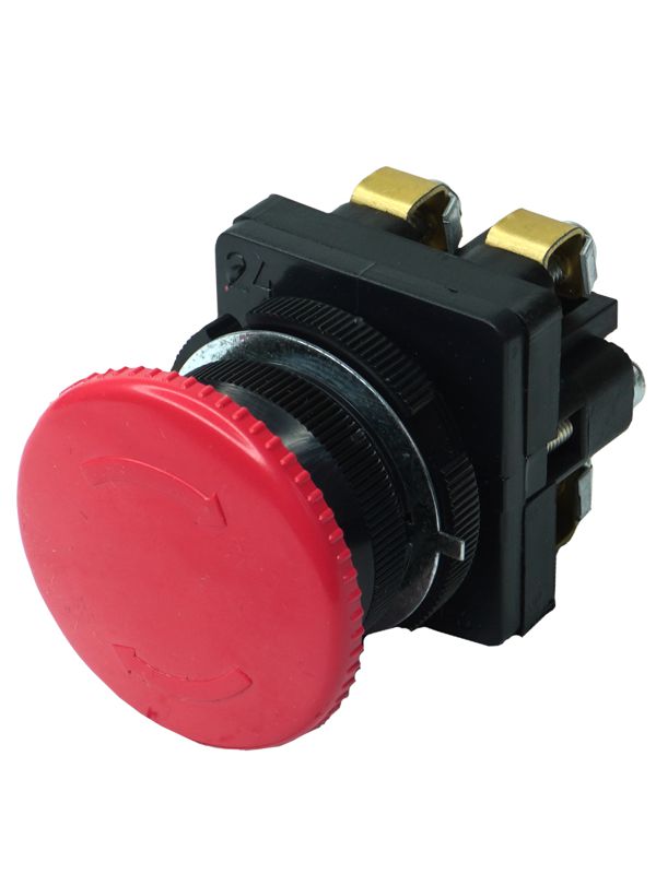 Выключатель кнопочный КЕ-141 У2 исп.2 1НО+1НЗ гриб с фиксацией 10А IP54 660В красн. Электротехник ET502409