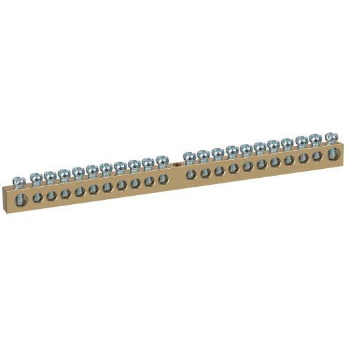 Шина NO-122-36 PEN земля-ноль 8х12мм 22/1 латунная крепеж по центру Эра Б0047252