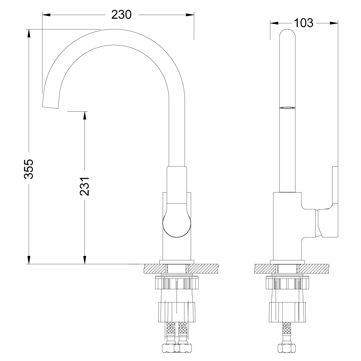 Смеситель для кухонной мойки Lemark Aura (LM0605C)