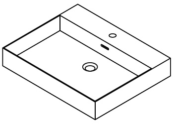 Last Раковина 100x10x49 см Gelcoat с переливом белая без отверстия под смеситель