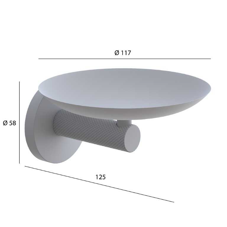 Настенная мыльница UNO BRUSHED BRONZE