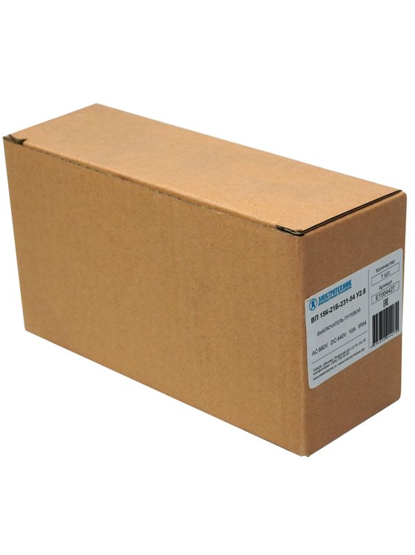 Выключатель путевой ВП 15К-21Б-231-54 У2.8 IP54 рычаг с роликом прямого действия Электротехник ET004427