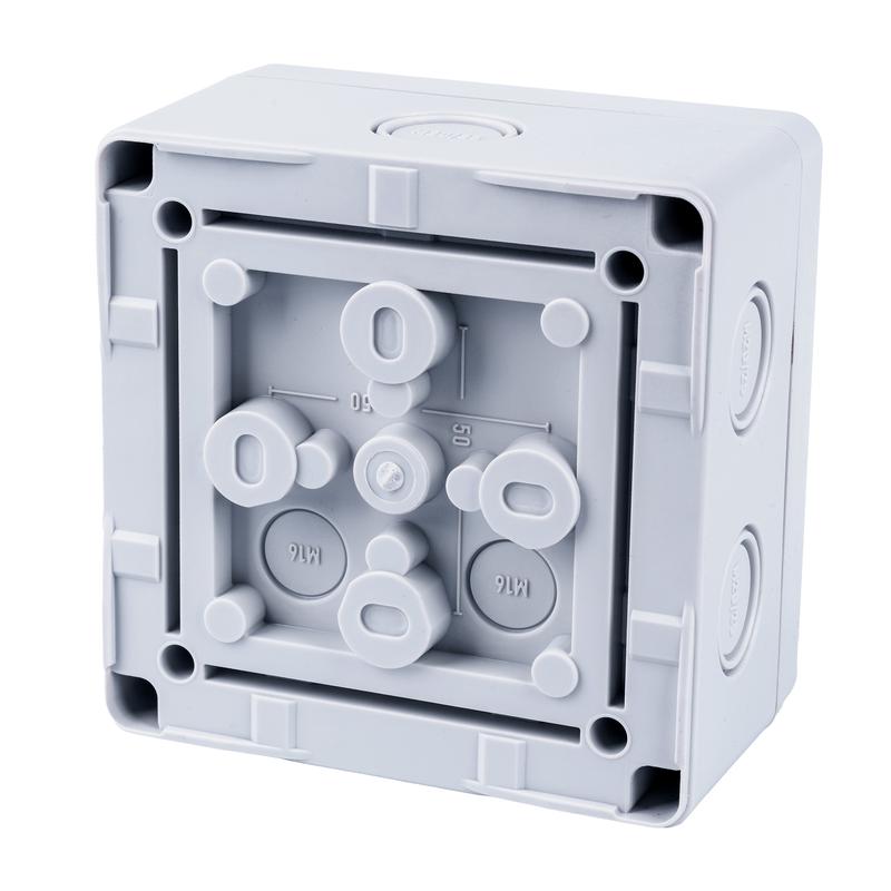 Коробка распределительная 110х110х67мм IP 65 в компл. с клеммным рядом 5х6кв.мм 41А сер. EXTHERM Extherm JB-60-GR