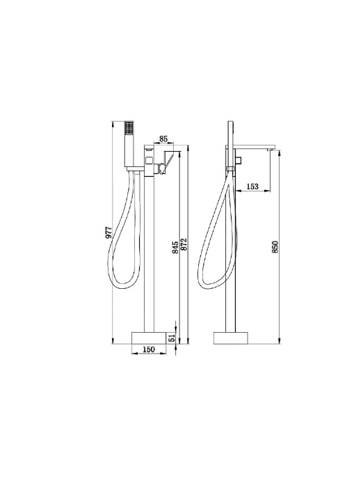 Смеситель ALBANO для отдельностоящей ванны, цвет хром, латунь BOCH MANN BM7774