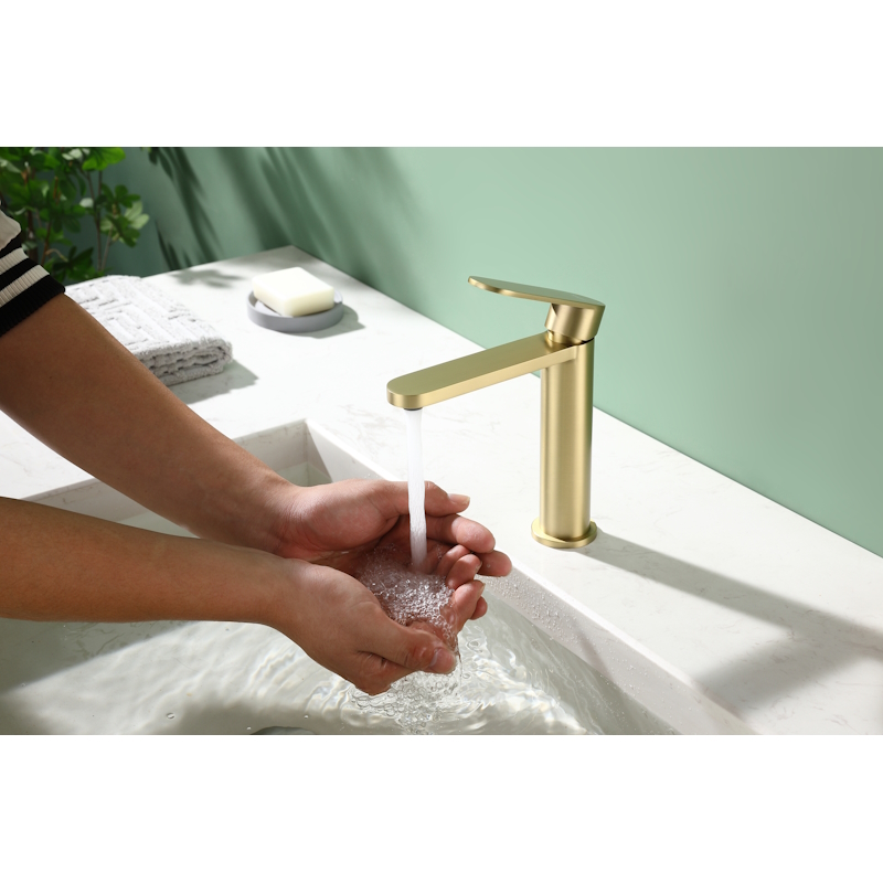 Смеситель для раковины Raglo R10.10.03, золотой сатин