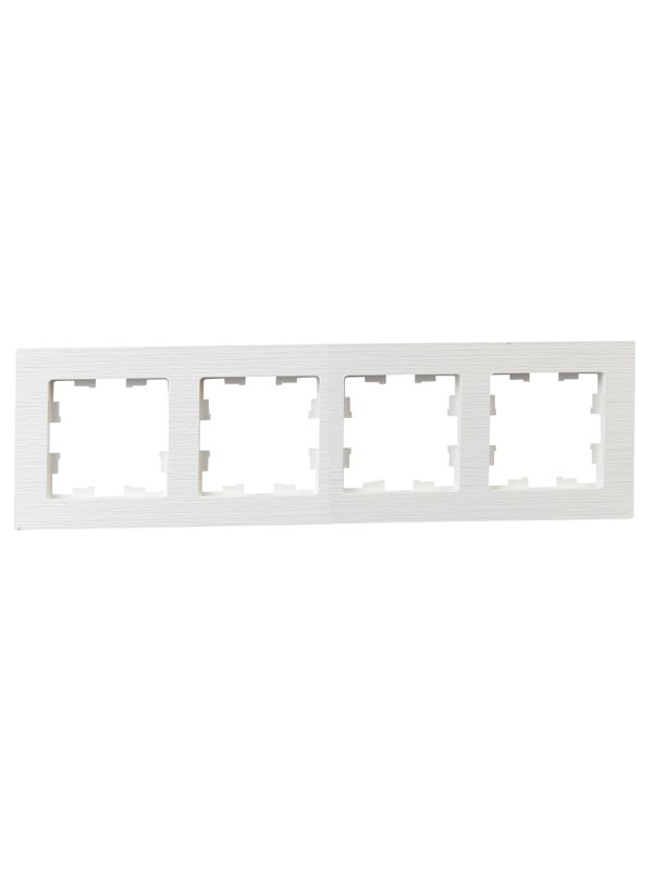 Рамка 4-м BRITE РУ-4-Бр бел. рифленый IEK BR-M42-51-K01