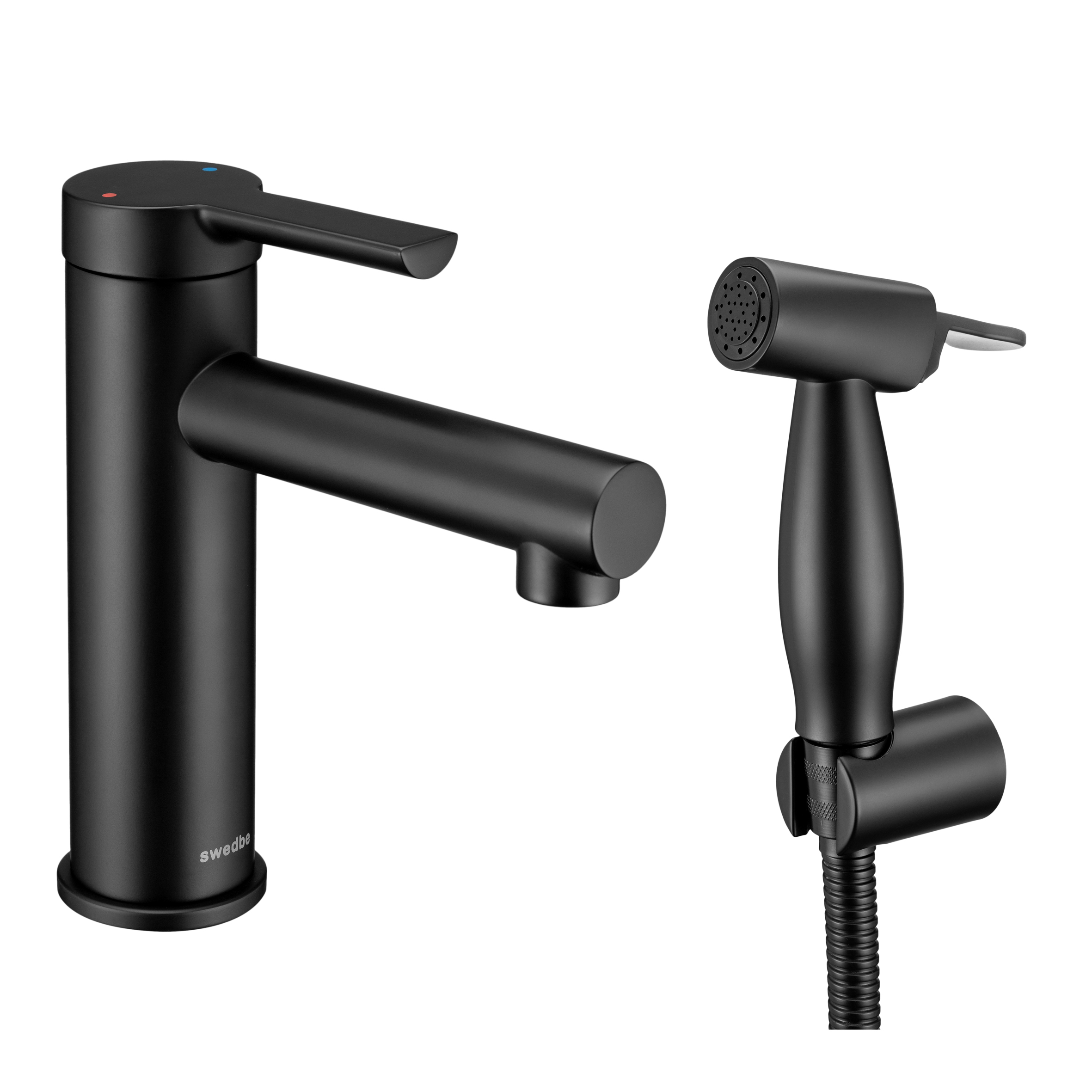 Смеситель для раковины с гигиенической лейкой Swedbe Diana 1060B