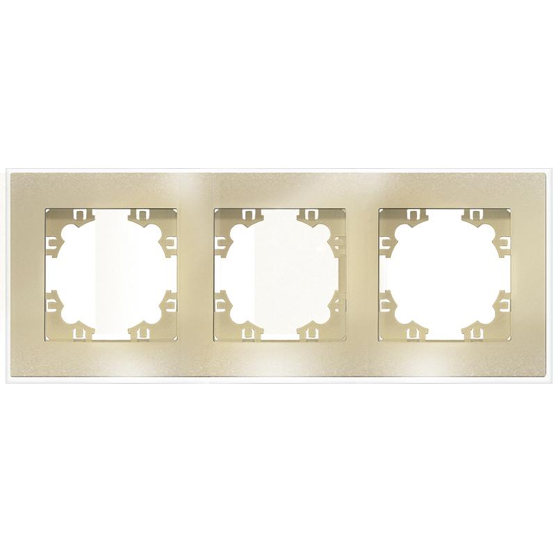 Рамка 3-м Афина стеклянная зол. UNIVersal 2292