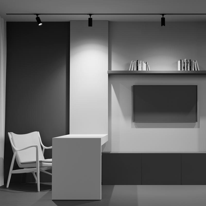 Светильник трековый Focus Trinity 10Вт GU10 Voltega TR-VGL028-3-GU10-B