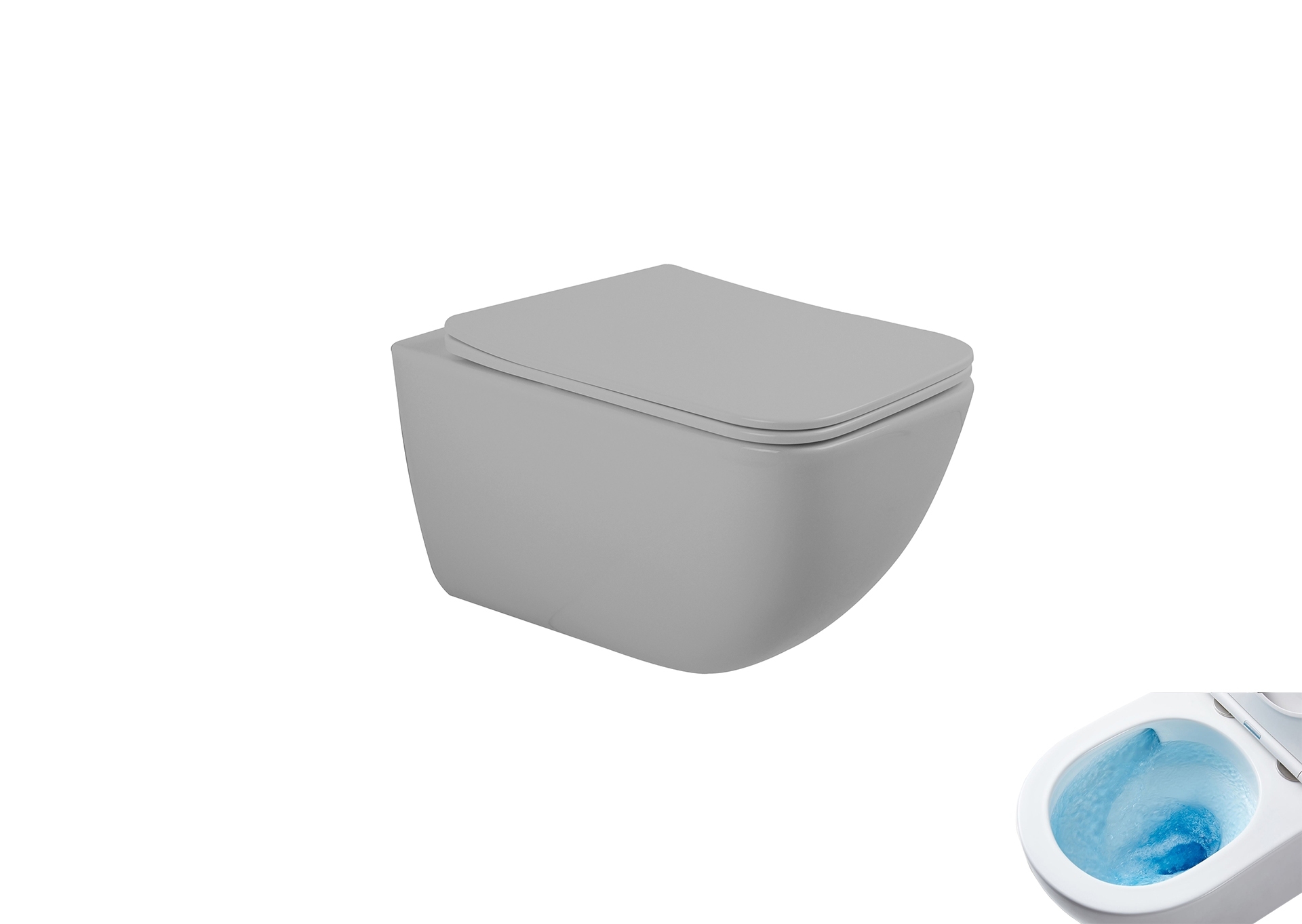 Унитаз подвесной Tornado Gid Tr2143TF-Lgm 62305Y серый матовый 49x34x36