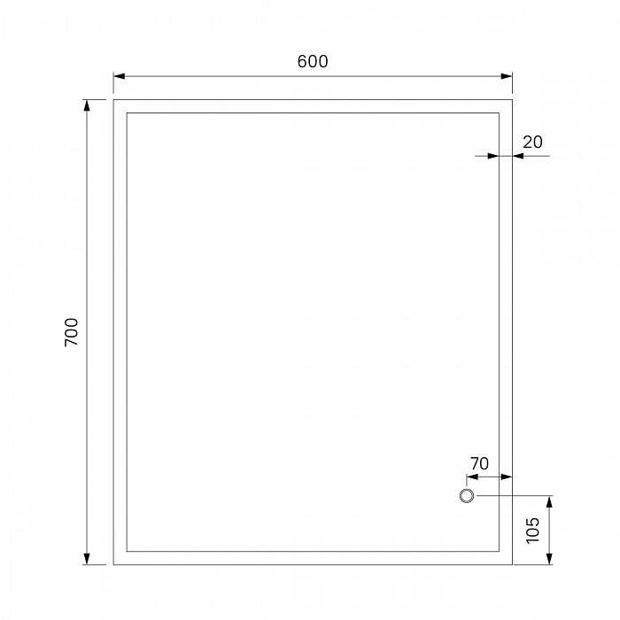 Зеркало IDDIS Brick 60 см (BRI6000i98)