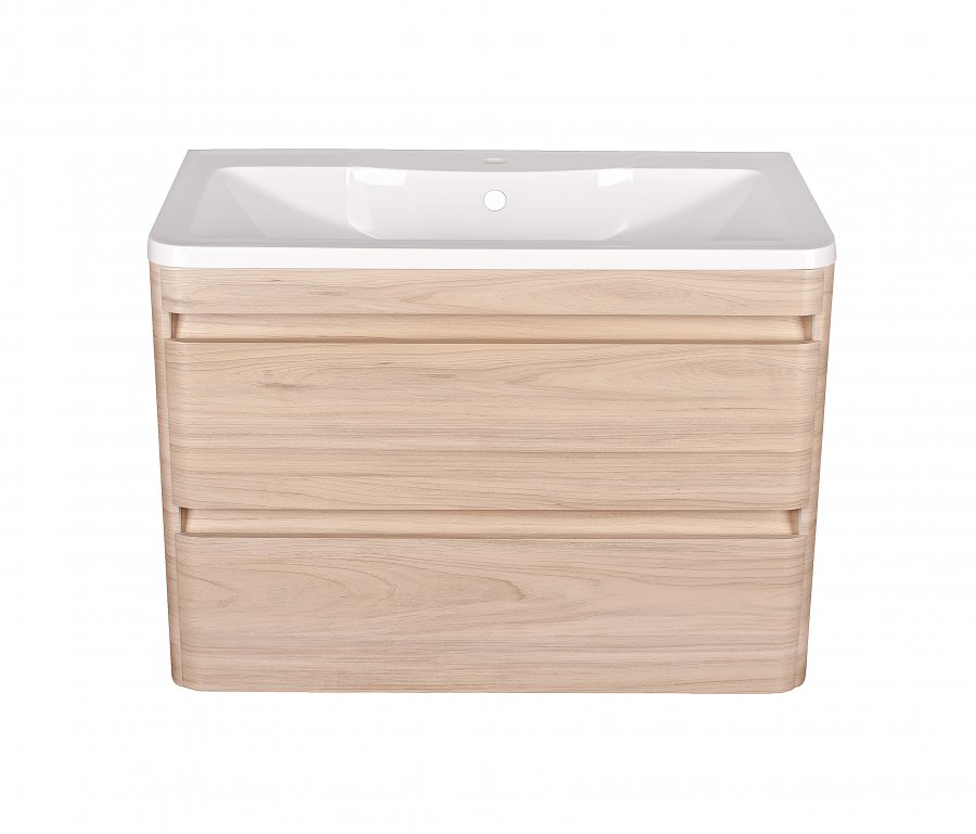 Тумба подвесная "Атлантика 80", Люкс ясень перламутр, PLUS