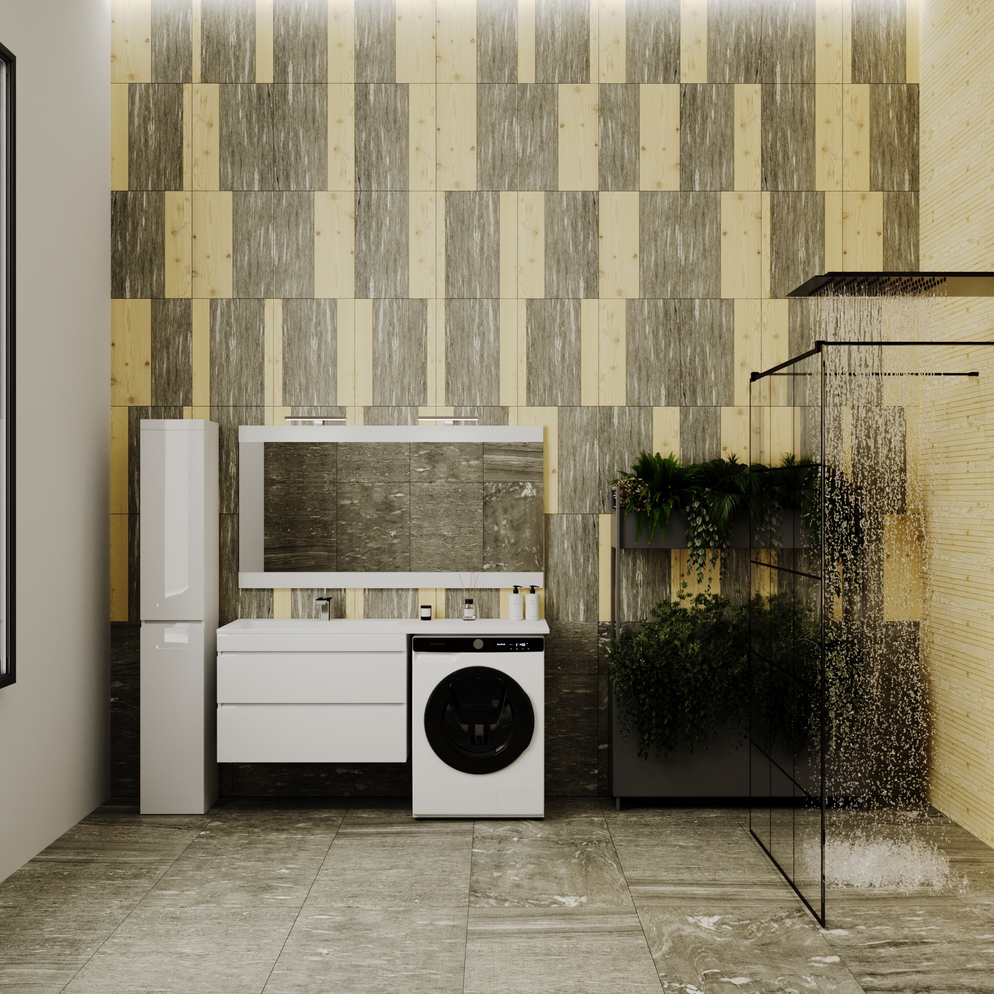 Тумба подвесная "Даллас 150", 2 ящика, Люкс белая, PLUS