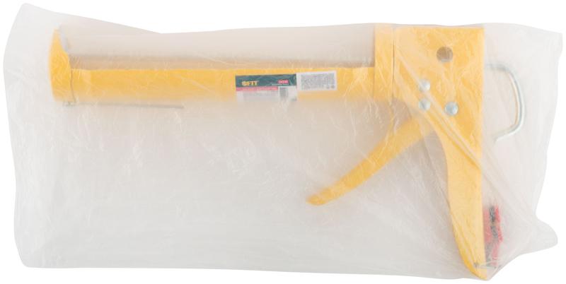 Пистолет для герметика 225мм полукорпусной усиленный зубчатый шток FIT 14230