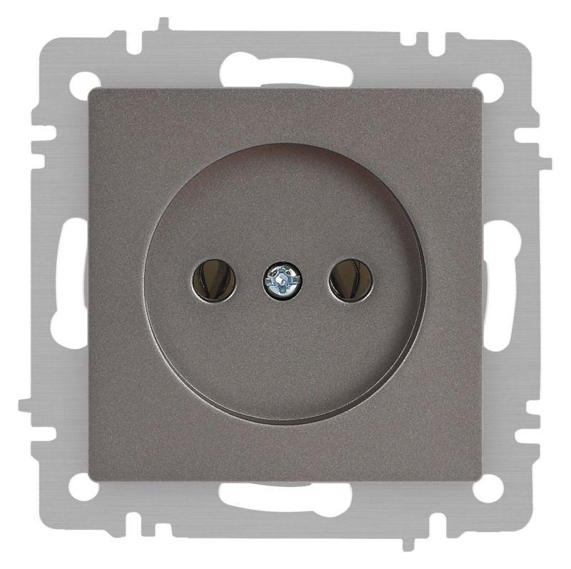 Розетка 1-м СП Accent 6-201-09 16А IP20 250В 2P титан Intro Б0063673
