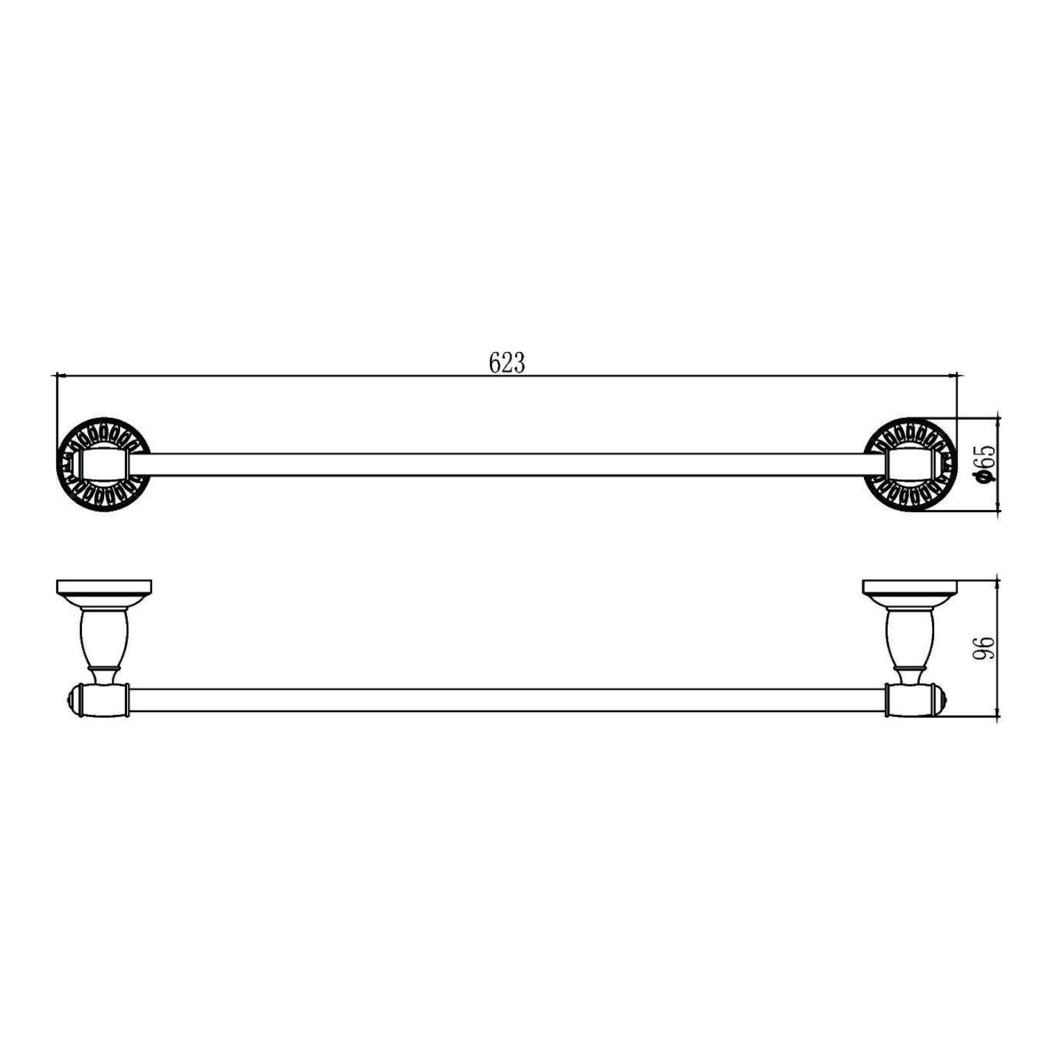 Полотенцедержатель Savol S-606624H, черный