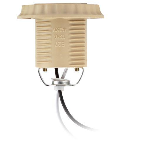 Патрон E27 с проводом 30см пластик. беж. Эра Б0069588